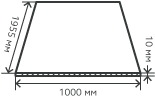 Лист нержавеющий  10х1000х1955 мм.  20Х13 горячекатаный,  матовый